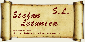 Stefan Letunica vizit kartica